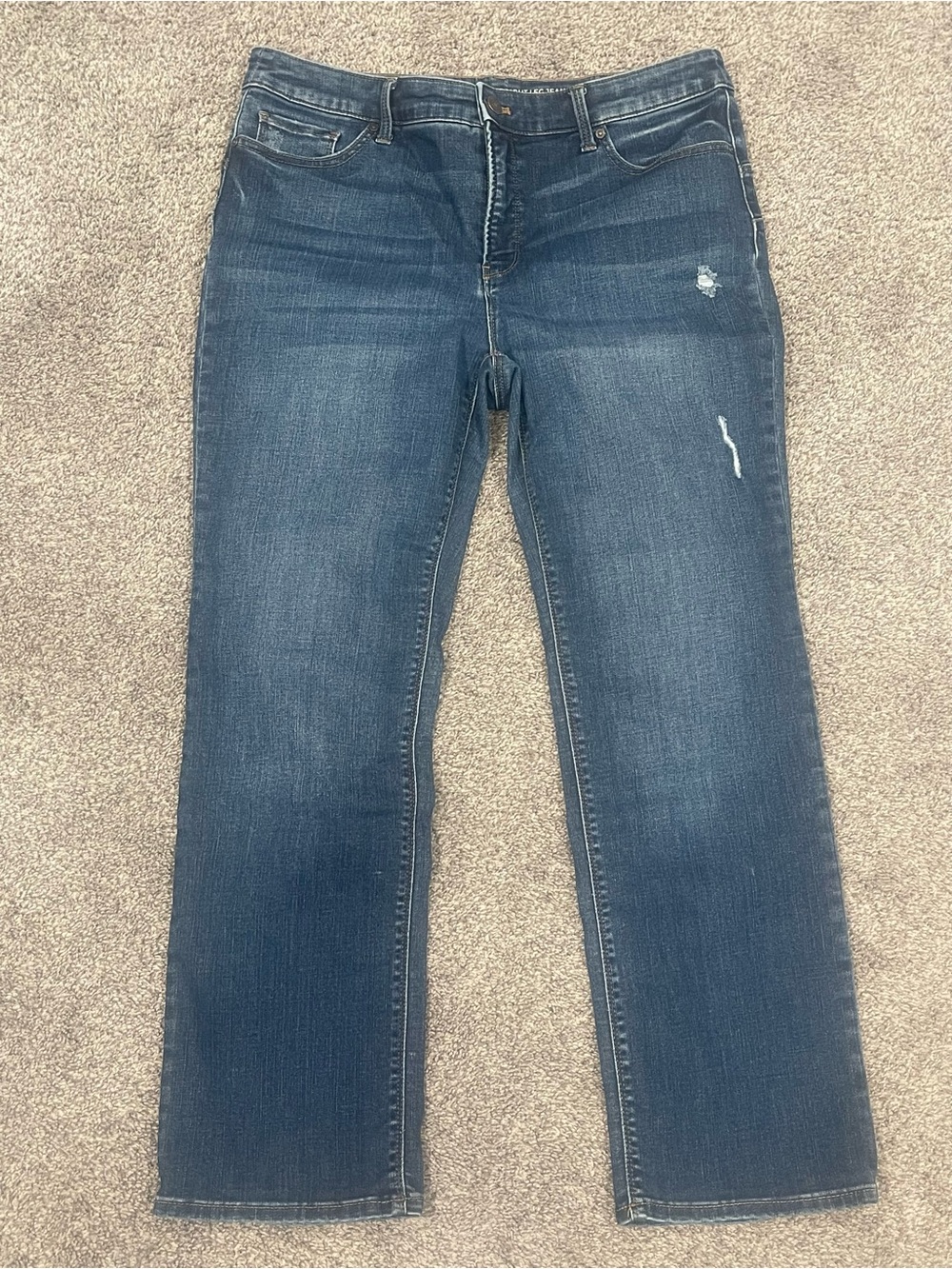Chicos So Lifting Straight Leg Jeans Womens 1.5P 10P Blue Stretch Denim 26 In